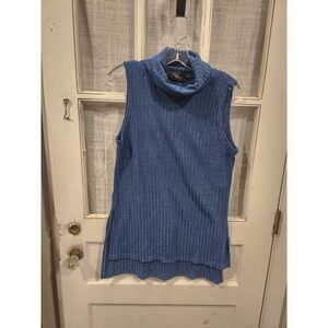 Velucci Blue Striped Sleeveless Sweater Women's Size Extra‎ Large